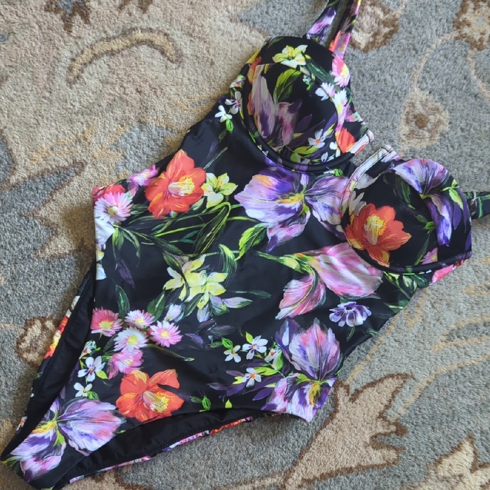 Express Black Body Contour Swimwear